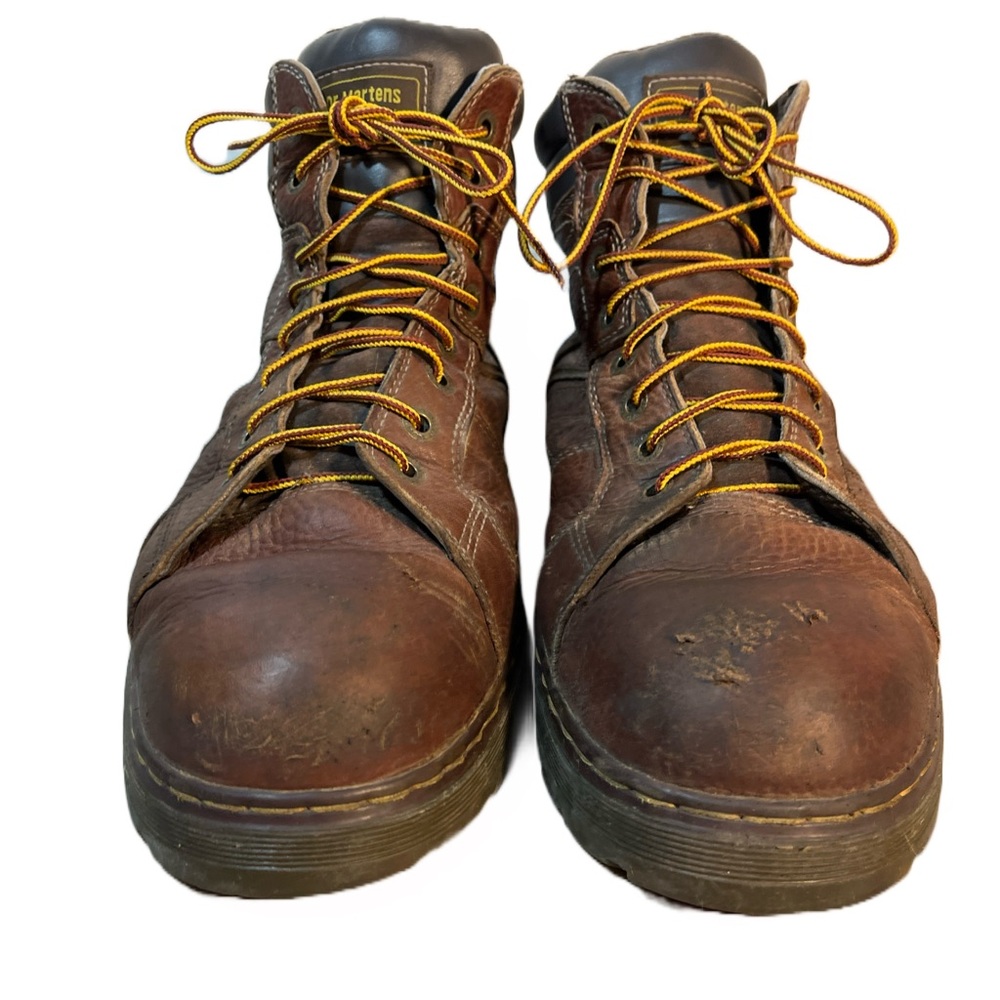 Dr Martens Industrial Leather Brown Steel Toe Boots ASTM F2413-11 UK 12 US 13